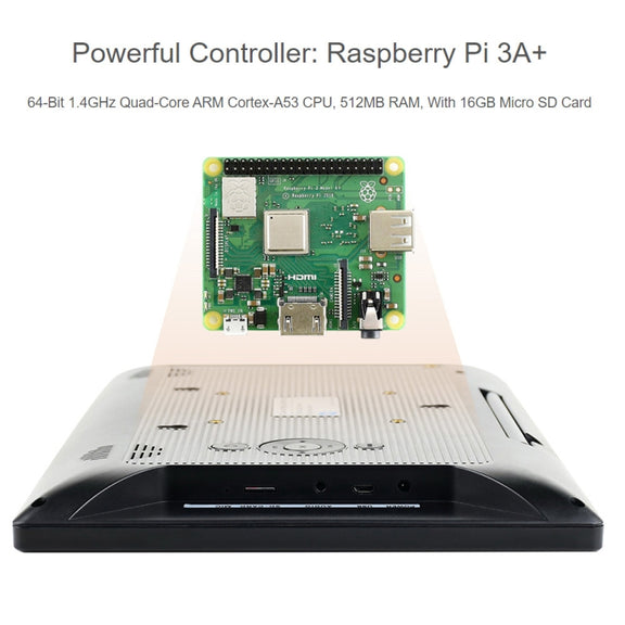 Waveshare 13.3 inch Mini-Computer Powered by Raspberry Pi 3A+, HD Touch Screen(US Plug)