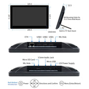Waveshare 13.3 inch Mini-Computer Powered by Raspberry Pi 3A+, HD Touch Screen(US Plug)