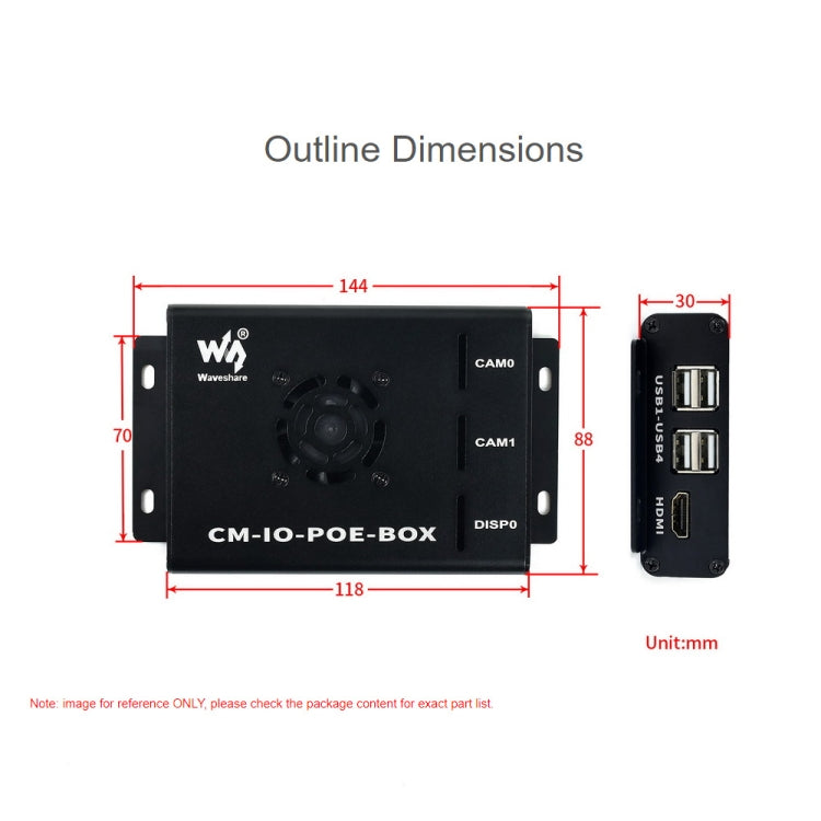 Waveshare Mini-Computer for Raspberry Pi CM(US Plug)