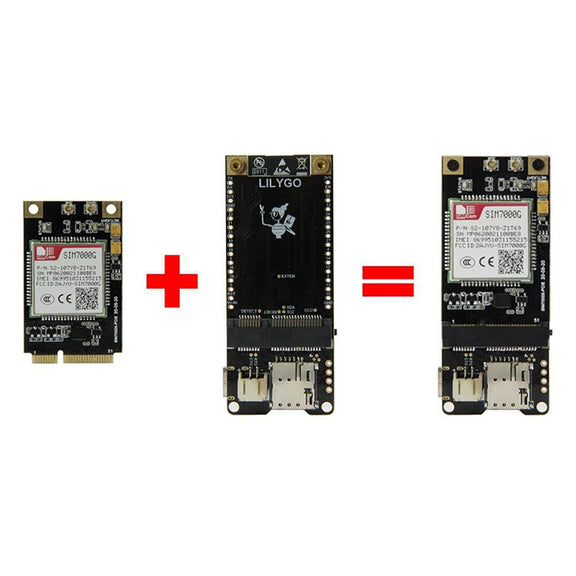 TTGO T-PCIE ESP32-WROVER-B AXP192 Chip WiFi Bluetooth Nano Card SIM Series Module Hardware Composable Development Board, PCIE-SIM7600JC Module