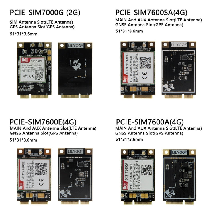 TTGO T-PCIE ESP32-WROVER-B AXP192 Chip WiFi Bluetooth Nano Card SIM Series Module Hardware Composable Development Board, PCIE-SIM7600JC Module