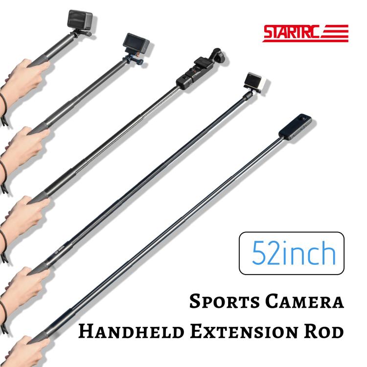STARTRC 1.3m Handheld Extendable Pole Monopod (Black)