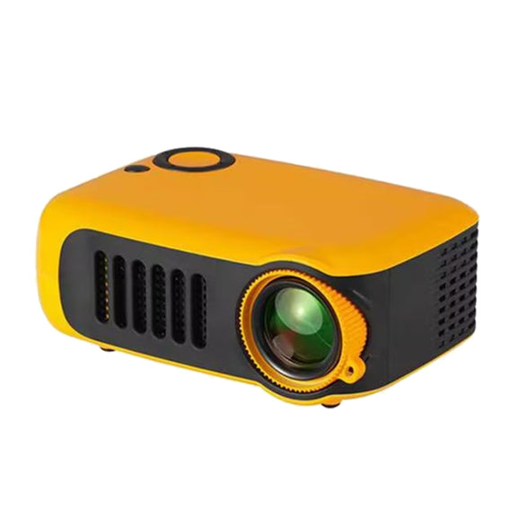 A2000 1080P Mini Portable Smart Projector Children Projector, EU Plug(Yellow)