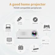 YG320 320*240 Mini LED Projector Home Theater, Support HDMI & AV & SD & USB (Silver)