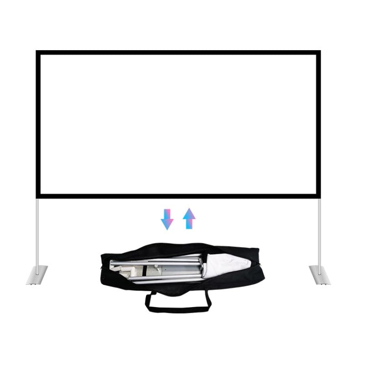 Outdoor Bracket Folding Polyester Projector Film Curtain, Size: 100 inch (16:9)