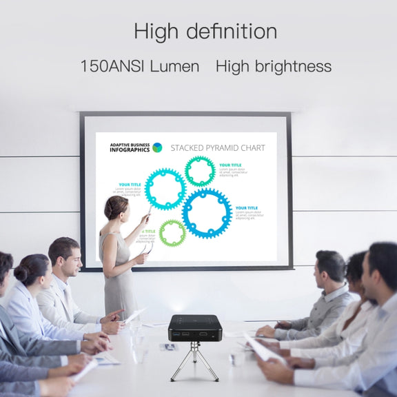 D13 2+16G 854 x 480 Android 7.1.2 Mini Pocket Projector 4K DLP Smart Handheld LED WIFI Home Theater Projector,  Support USB / TF / HDMI