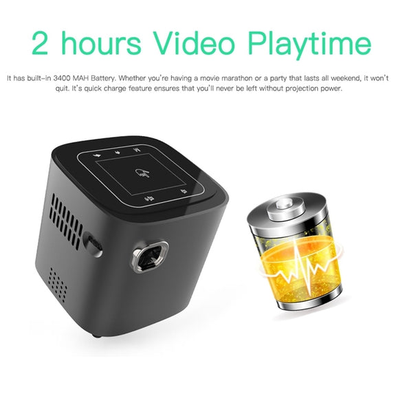 WEJOY S12 50 ANSI Lumen 1920x1080P  Android 7.1 HD Bluetooth 4.1 WiFi Smart 3D Projector, 1GB+32GB