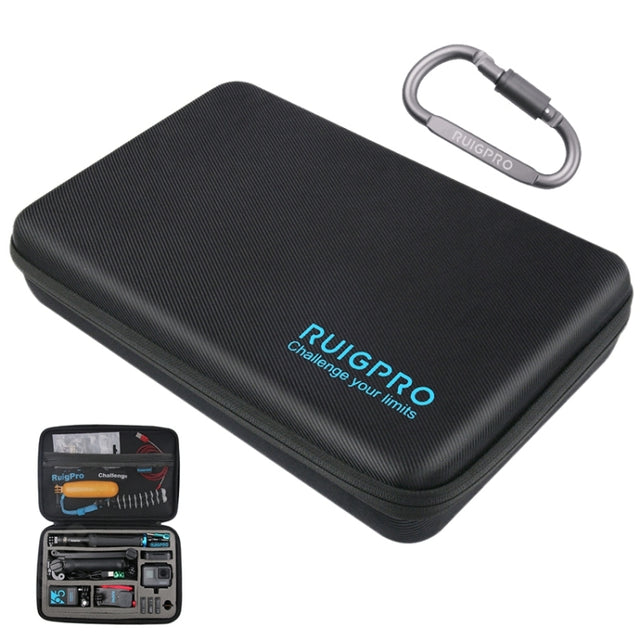 RUIGPRO Shockproof Water-resistant Portable Case Box for DJI Osmo Action, Size: 33.5cm x 22.7cm x 6.3cm(Black)