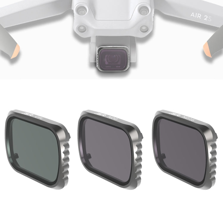 JSR KS CPL + ND8 + ND16 Lens Filter for DJI Air 2S, Aluminum Frame