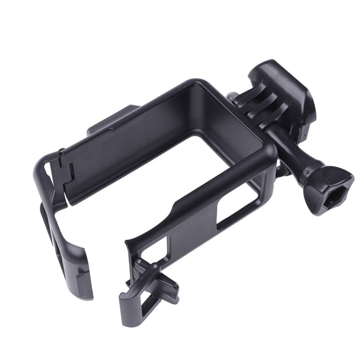 For DJI Osmo Action 3 Vertical Plastic Protective Frame Cage with Cold Shoes (Black)
