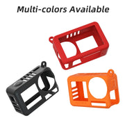 For DJI Osmo Action 5 Pro Sunnylife Silicone Protective Case Scratch-proof Camera Cover with Lanyard (Orange)