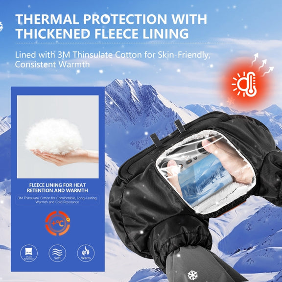 STARTRC Universal Drone Remote Control Winter Warm Gloves (Black)