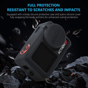 For DJI Osmo Action 5 Pro STARTRC Silicone Protective Case with Lens Cover (Black)