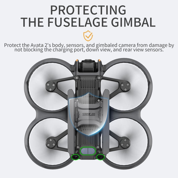 For DJI AVATA 2 STARTRC Folding Heightened Landing Gear Training Rack (Black)