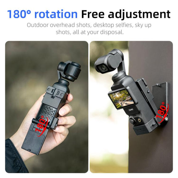 For DJI Osmo Pocket 3 STARTRC Folding Magnetic Mount Base Fixed Bracket (Black)