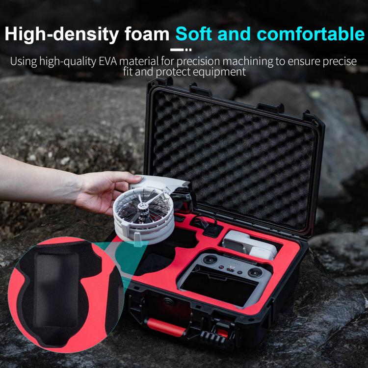 For DJI Flip STARTRC Water-resistant ABS Suitcase Storage Box (Black)