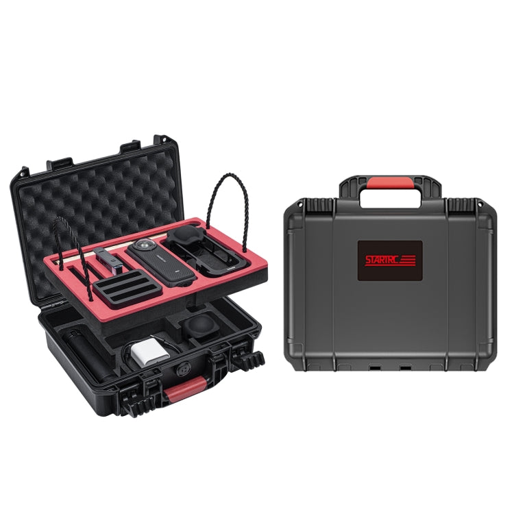 For Insta360 X4 STARTRC Water-resistant EVA ABS Dual-layer Suitcase Storage Box (Black)