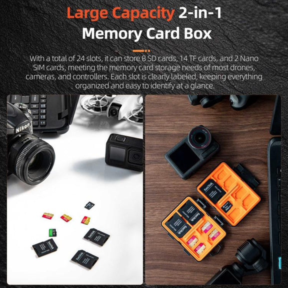 STARTRC V1 Flash Card Box SD / TF Memory Card Storage Case For DJI (Black)