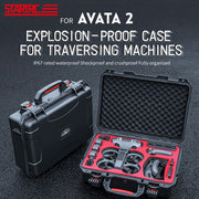 For DJI Avata 2 STARTRC M2 ABS Water-resistant Shockproof Suitcase Storage Box (Black)