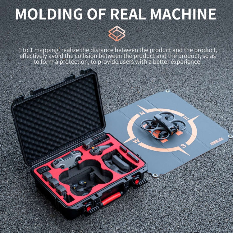 For DJI Avata 2 STARTRC M2 ABS Water-resistant Shockproof Suitcase Storage Box (Black)