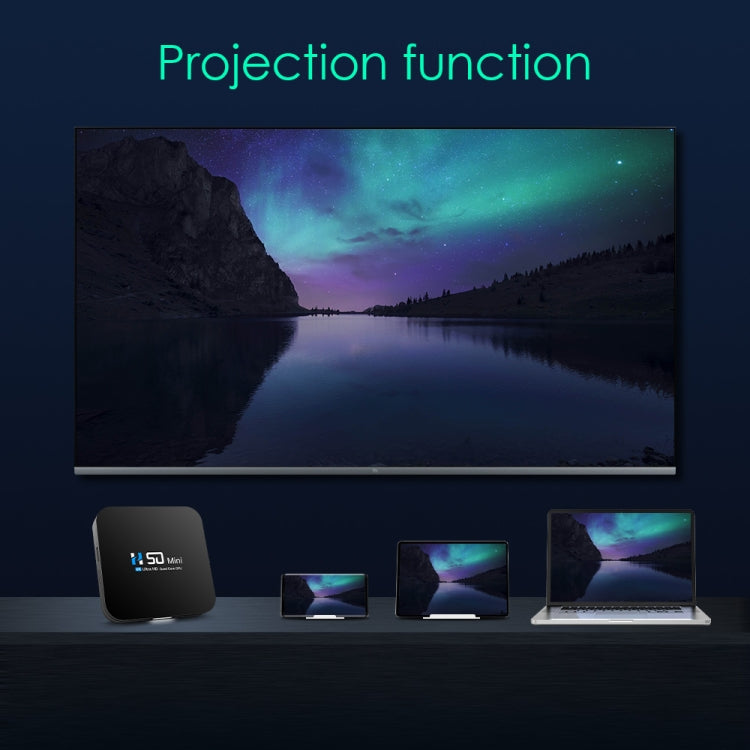 H50 Mini 4K Smart Network TV Box, Android 10.0, RK3318 Quad Core, 2GB+8GB, AU Plug