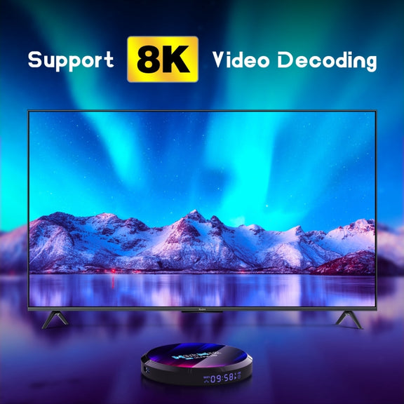 H96 Max 8K Ultra HD Smart TV Box Android 13.0 Media Player with Remote Control, RK3528 Quad-Core, 2GB+16GB(US Plug)
