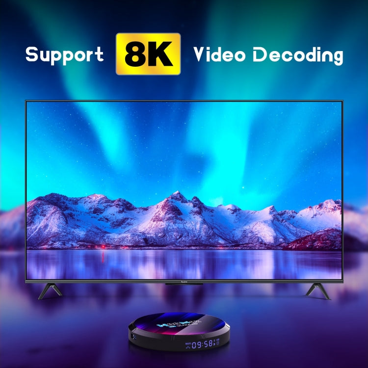 H96 Max 8K Ultra HD Smart TV Box Android 13.0 Media Player with Remote Control, RK3528 Quad-Core, 4GB+32GB(US Plug)