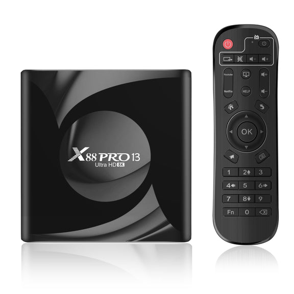 X88 Pro 13 Android 13.0 Smart TV Box with Remote Control, RK3528 Quad-Core, 4G+32GB(US Plug)