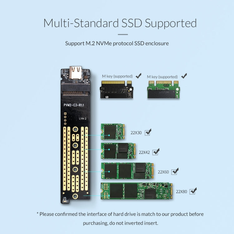 ORICO TCM2-C3 NVMe M.2 SSD Enclosure (10Gbps)