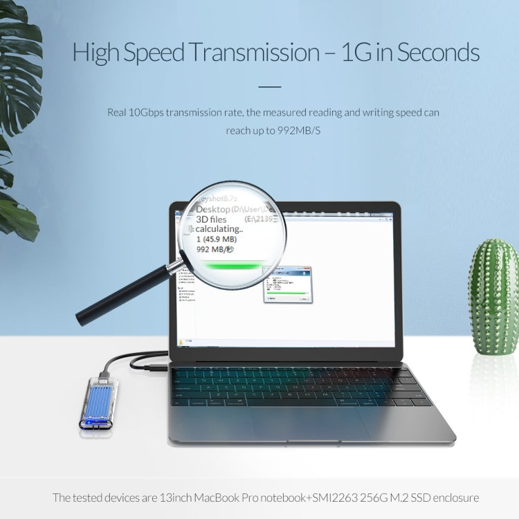 ORICO TCM2-C3 NVMe M.2 SSD Enclosure (10Gbps)