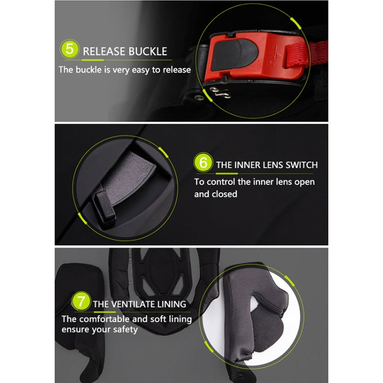 Soman 955 Skyeye Motorcycle Full / Open Face Bluetooth Helmet Headset Full Face, Supports Answer / Hang Up Calls(Matte Black)