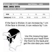 Soman 955 Skyeye Motorcycle Full / Open Face Bluetooth Helmet Headset Full Face, Supports Answer / Hang Up Calls(Matte Black)