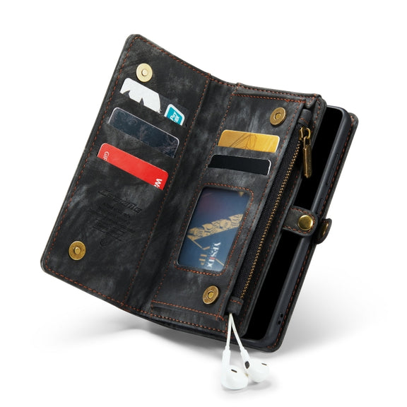 CaseMe-008 For Samaung Galaxy A30S／A50S／A50 Detachable Multifunctional Flip Leather Case (Black)