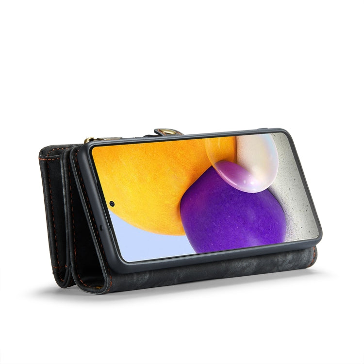 CaseMe-008 For Samaung Galaxy A30S／A50S／A50 Detachable Multifunctional Flip Leather Case (Black)