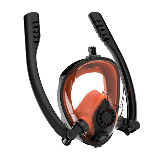 Water Sports Diving Equipment Full Dry Silicone Diving Mask Swimming Glasses for GoPro Hero11 Black / HERO10 Black / HERO9 Black /HERO8 / HERO7 /6 /5 /5 Session /4 Session /4 /3+ /3 /2 /1, Insta360 ON ... n and Other Action Cameras, Size:S/M(Black Orange)