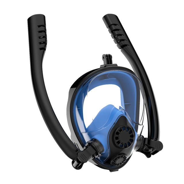 Water Sports Diving Equipment Full Dry Silicone Diving Mask Swimming Glasses for GoPro Hero11 Black / HERO10 Black / HERO9 Black /HERO8 / HERO7 /6 /5 /5 Session /4 Session /4 /3+ /3 /2 /1, Insta360 ON ... on and Other Action Cameras, Size:L/XL(Black Blue)