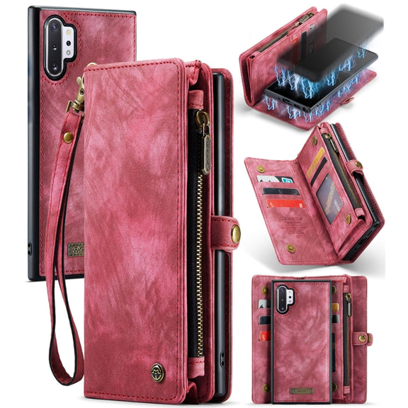 CFor Samsung Galaxy Note10+ CaseMe-008 Detachable Multifunctional Flip Leather Phone Case(Red)