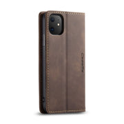 CaseMe-013 Multifunctional Horizontal Flip Leather Case with Card Slot & Holder & Wallet for iPhone 11(coffee)