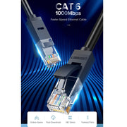 UGREEN NW102 Cat6 RJ45 Household Gigabit Twisted Pair Round Ethernet Cable, Length:5m