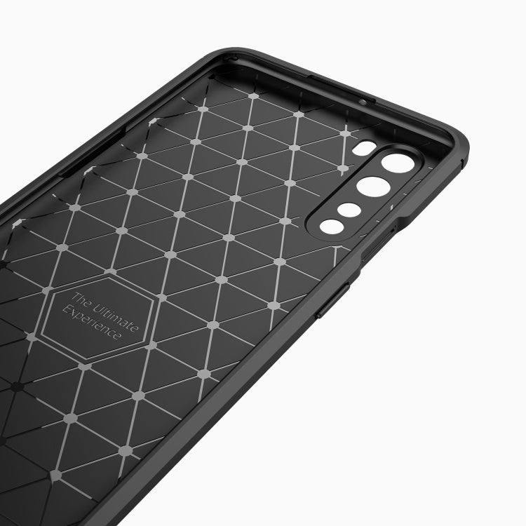 For OnePlus Nord Brushed Texture Carbon Fiber TPU Case(Navy Blue)