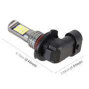 9006 2 PCS DC12-24V / 8.6W Car Fog Lights with 24LEDs SMD-3030 & Constant Current, Bag Packagin(Lime Light)