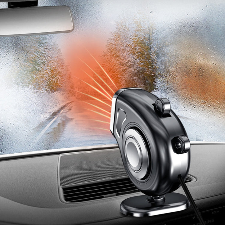 Portable Car Dashboard Electric Heater Winter Defroster, Voltage:24V(Black)