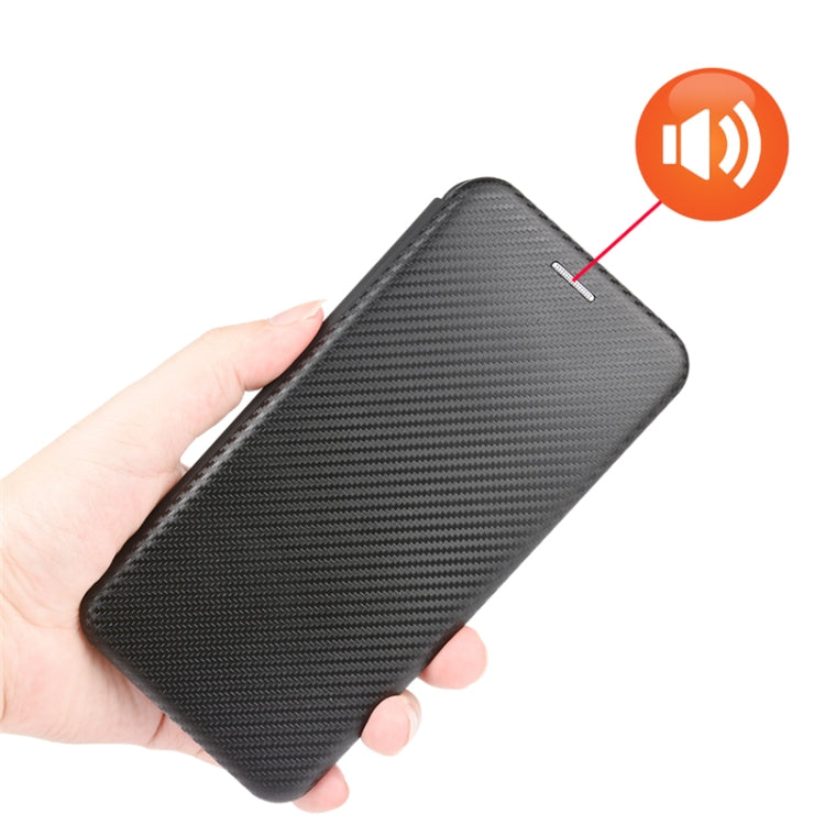 For DOOGEE N30 Carbon Fiber Texture Horizontal Flip TPU + PC + PU Leather Case with Card Slot(Black)