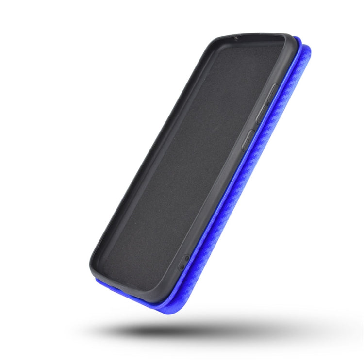 For DOOGEE N30 Carbon Fiber Texture Horizontal Flip TPU + PC + PU Leather Case with Card Slot(Black)