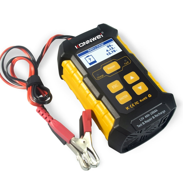 KONNWEI KW510 3 in 1 Car Battery Tester / Charger / Repairer, Support 8 Languages (EU Plug)