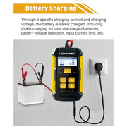 KONNWEI KW510 3 in 1 Car Battery Tester / Charger / Repairer, Support 8 Languages (EU Plug)
