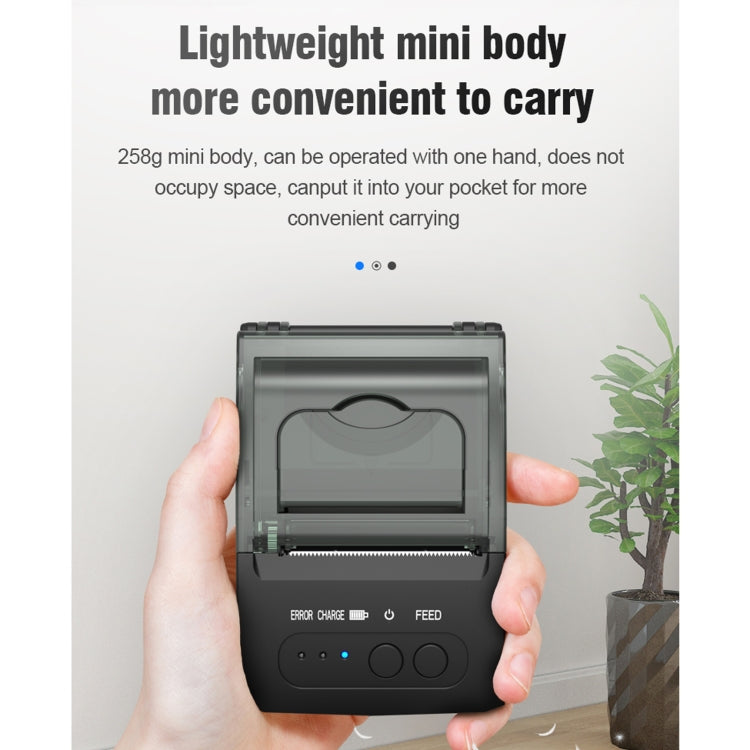 5811DD 58mm Bluetooth 4.0 Portable Thermal Bluetooth Receipt Printer, US Plug
