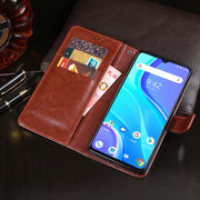For UMIDIGI A7S idewei Crazy Horse Texture Horizontal Flip Leather Case with Holder & Card Slots & Wallet(Dark Blue)