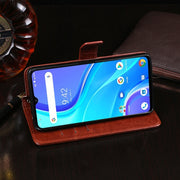 For UMIDIGI A7S idewei Crazy Horse Texture Horizontal Flip Leather Case with Holder & Card Slots & Wallet(Sky Blue)