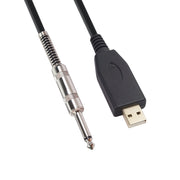 US48S USB to 6.35mm Electric Guitar Recording Cable, Cable Length:3m